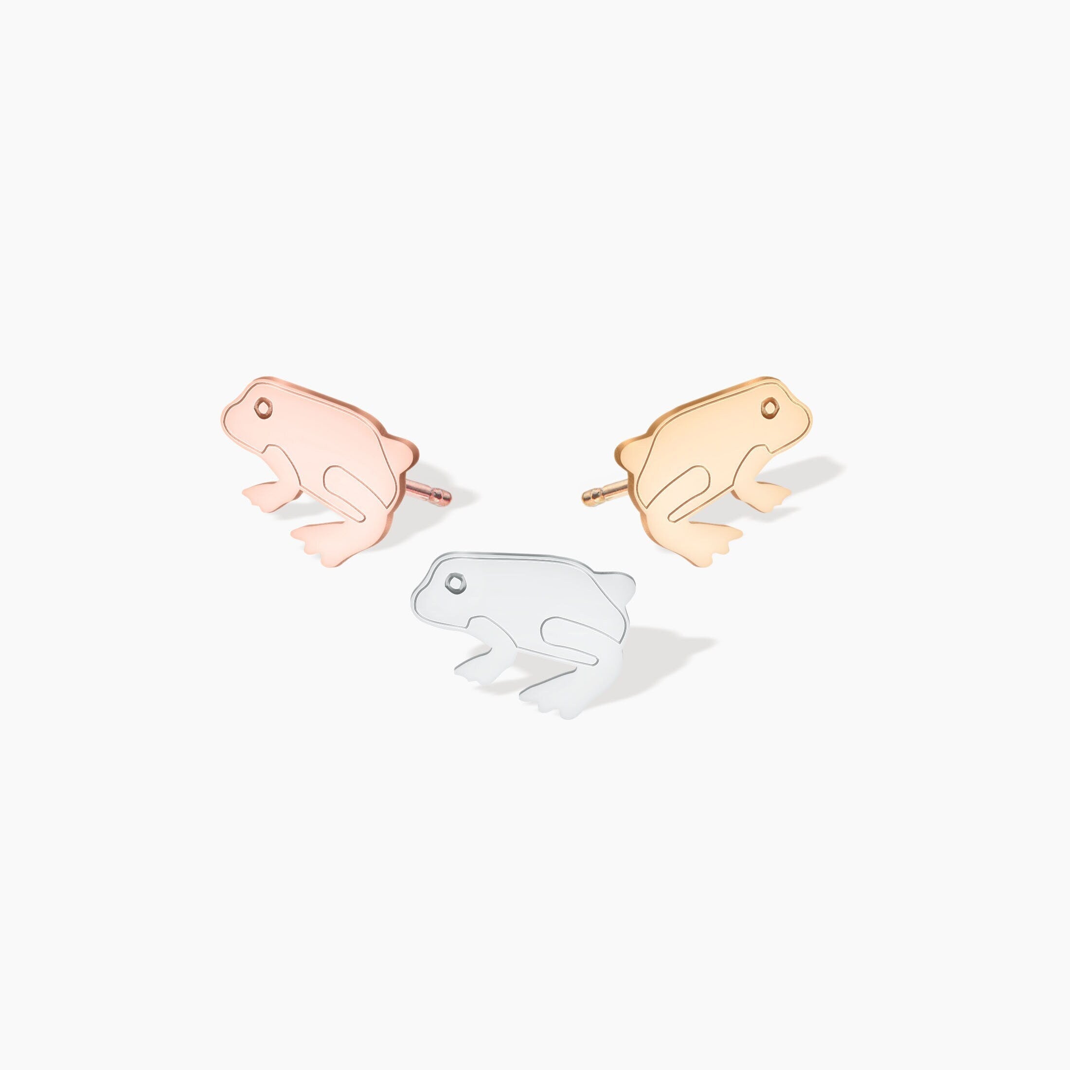 Jumping Frog Stud Earrings