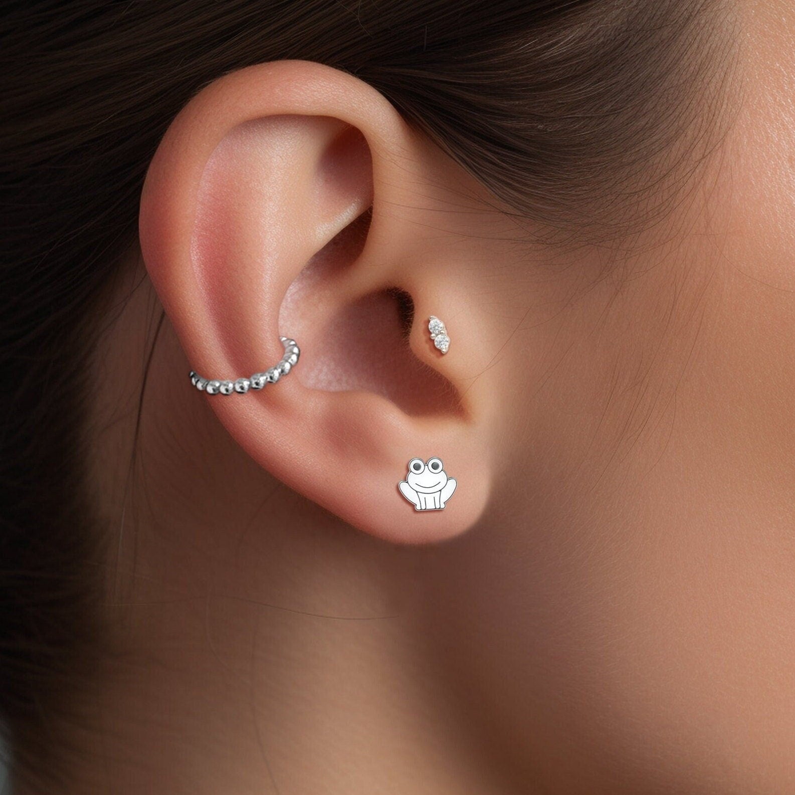 Frog Earrings Dainty