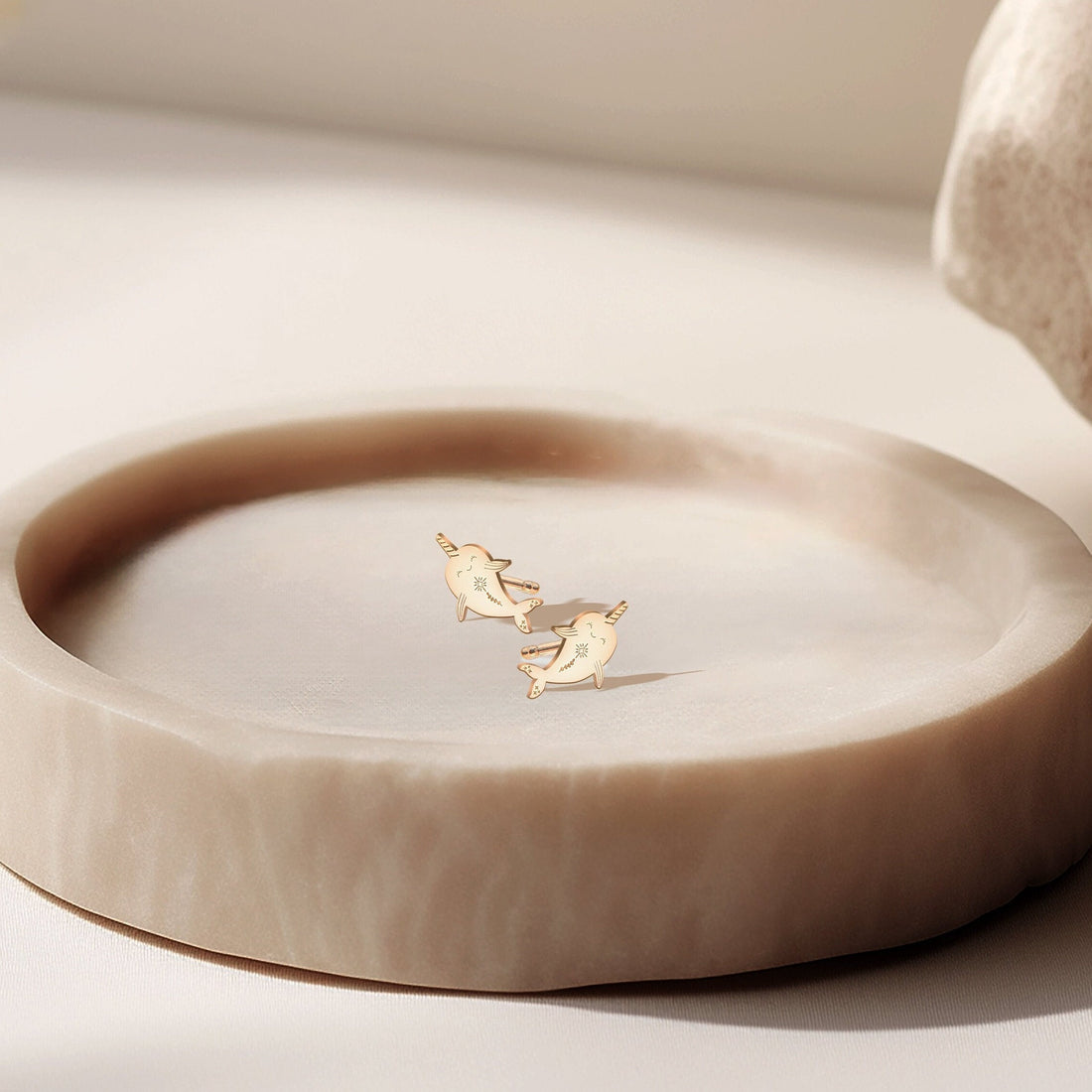 Swimming Narwhal Earrings