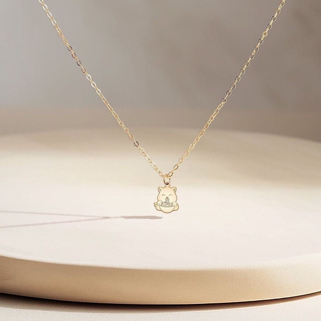 Cat Ramen Pendant Necklace