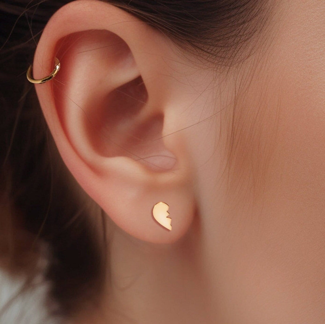 Half Heart Earrings