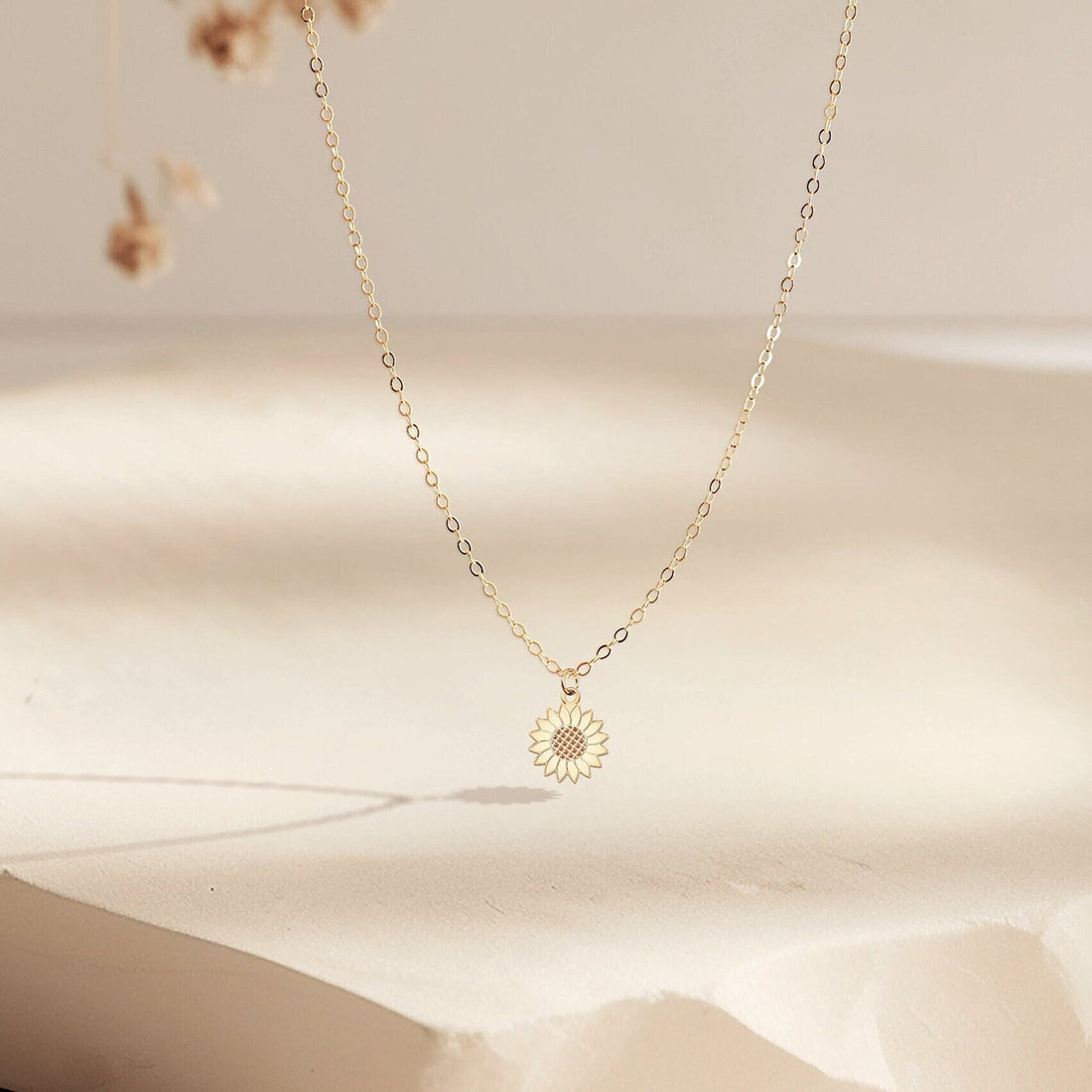 Sunflower Charm Necklace