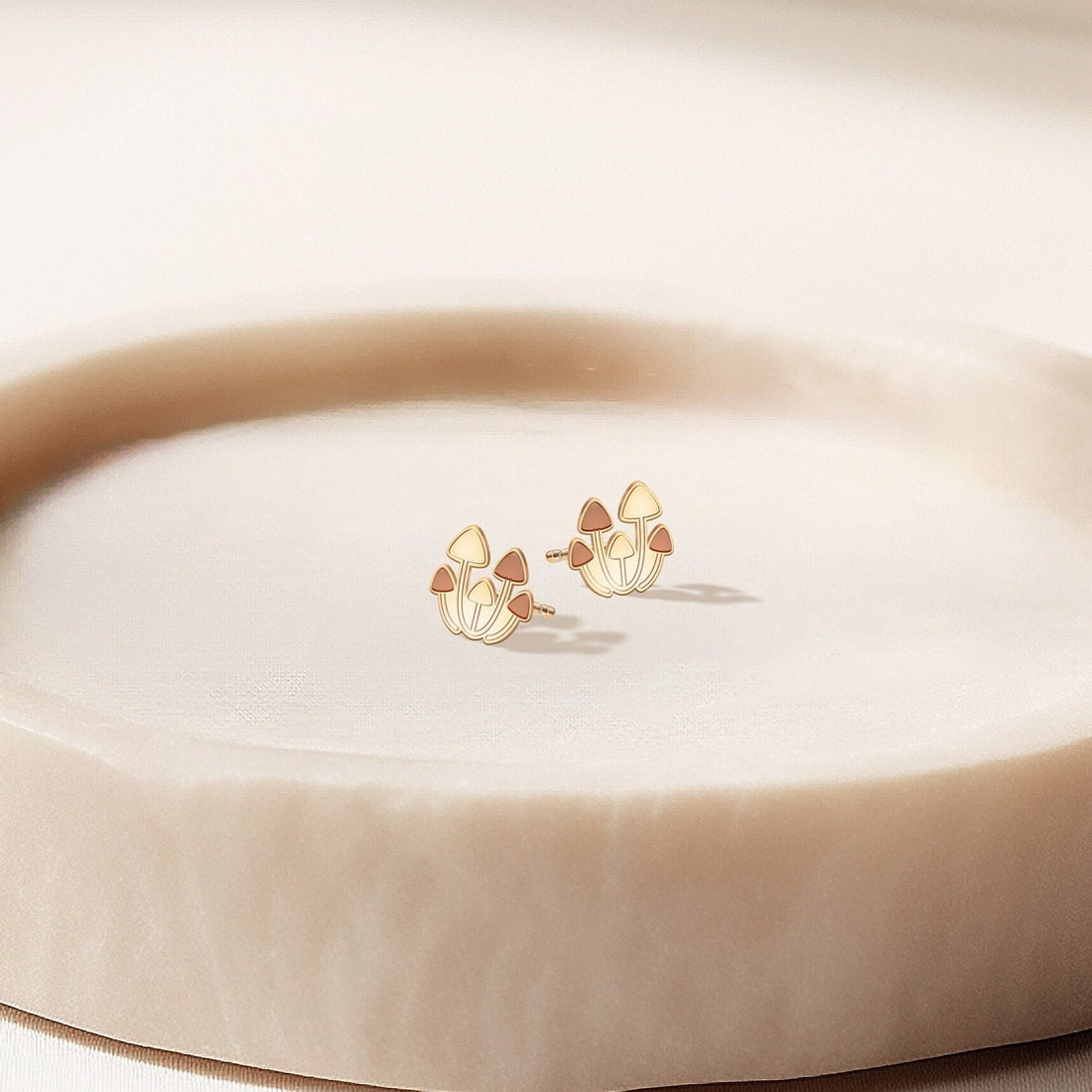 Mushroom Earrings Cute