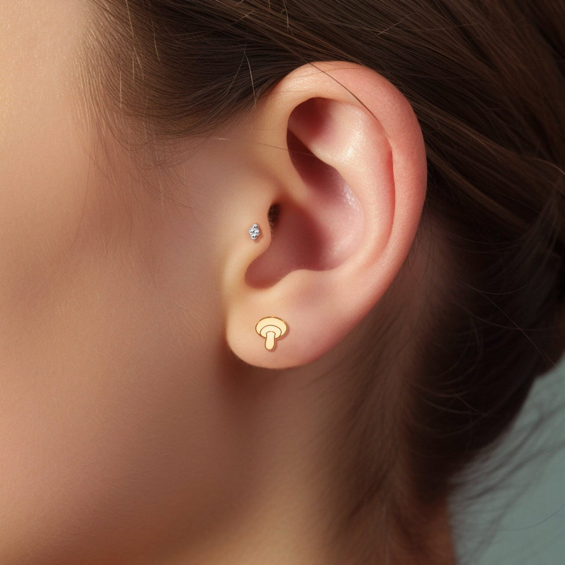 Dainty Mushroom Earrings