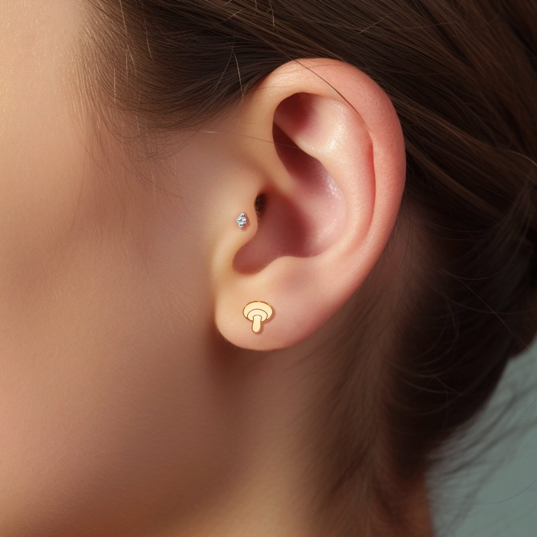Dainty Mushroom Earrings