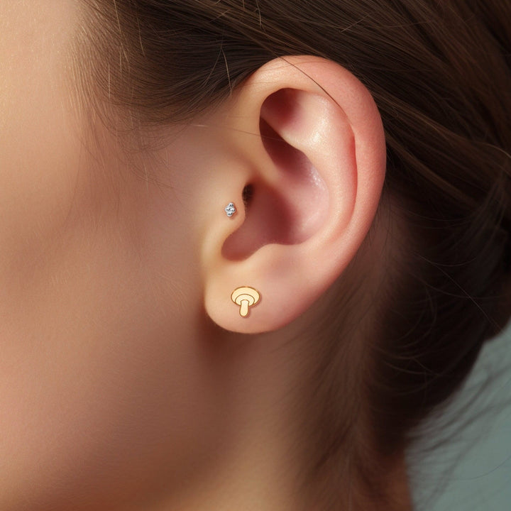 Dainty Mushroom Earrings