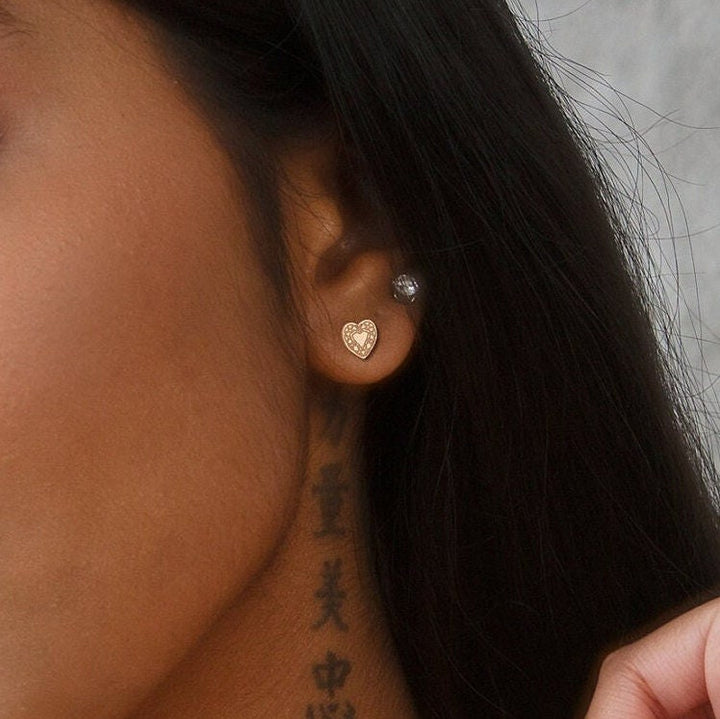 Dainty Heart Earrings