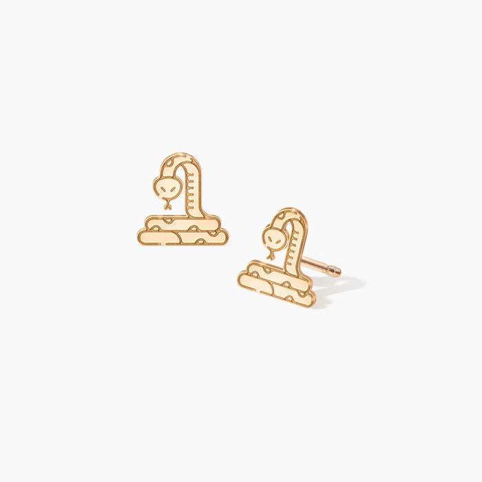 Snake Charm Stud Earrings