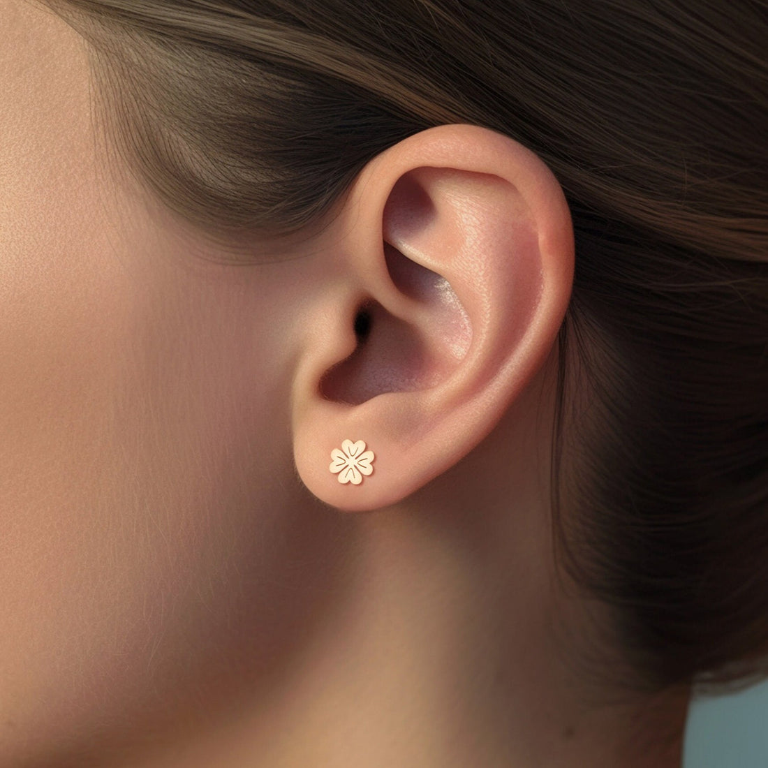 Clover Flower Stud Earrings