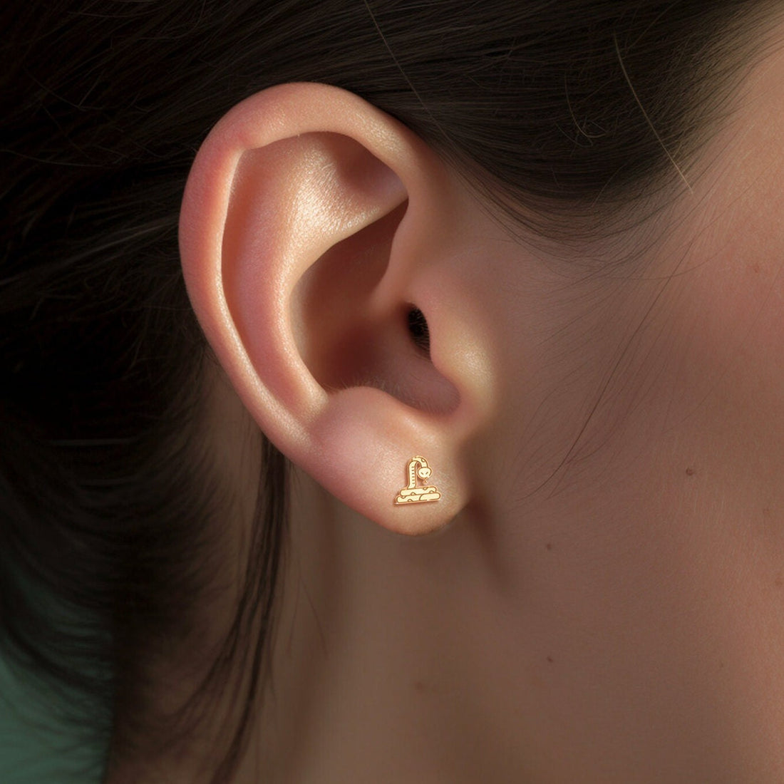 Snake Charm Stud Earrings