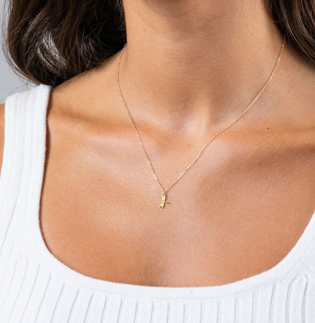 Dragonfly Soaring Pendant Necklace