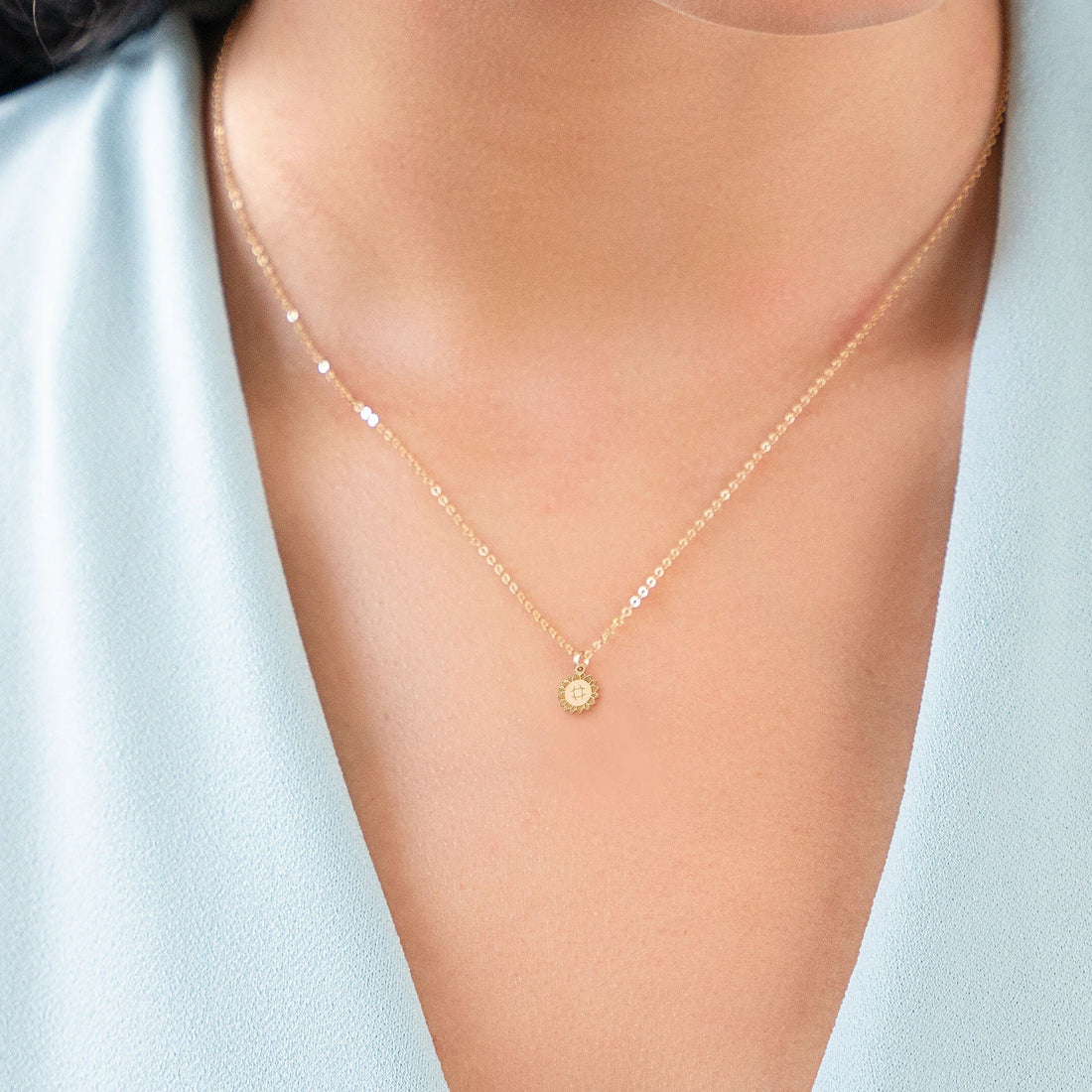 Sunflower Charm Necklace