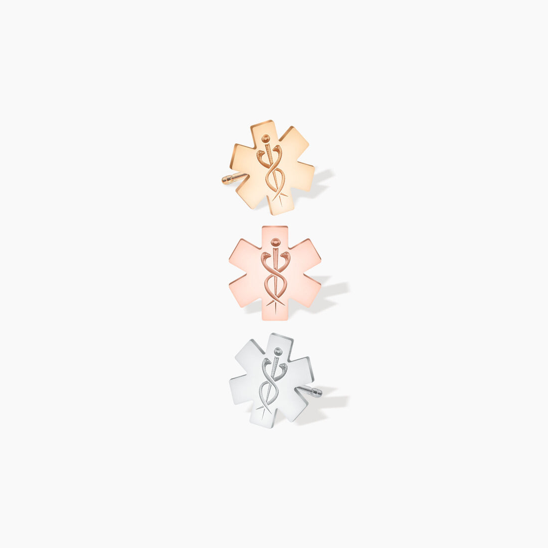 Health Caduceus Stud Earrings