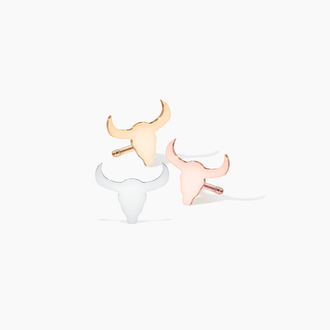 Cow Skull Stud Earrings