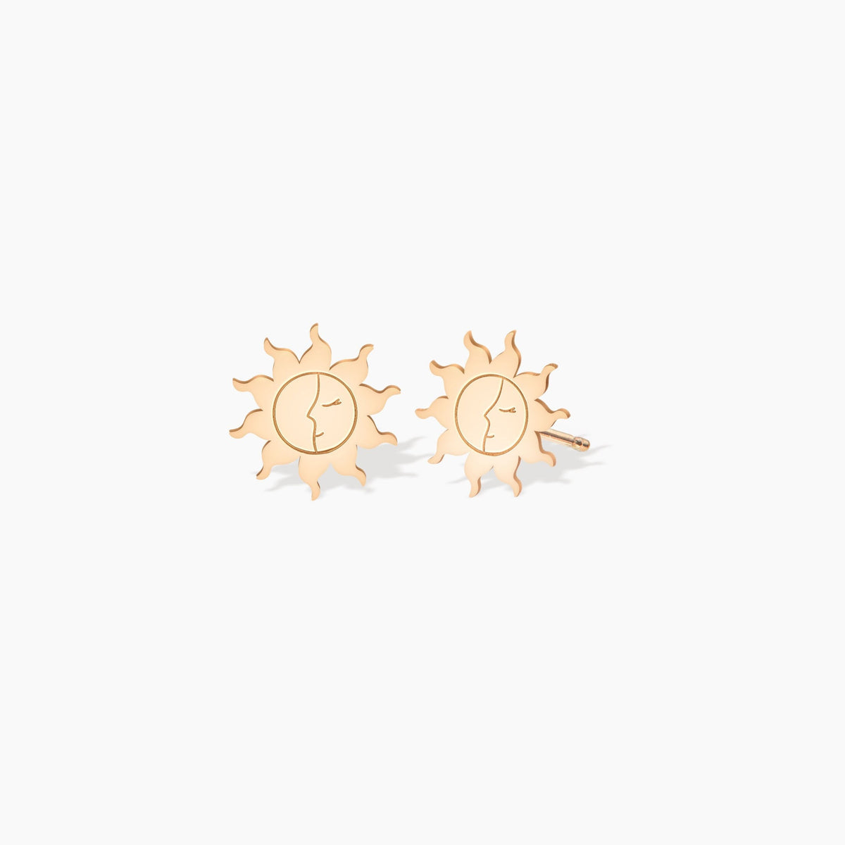Sun Face Stud Earrings