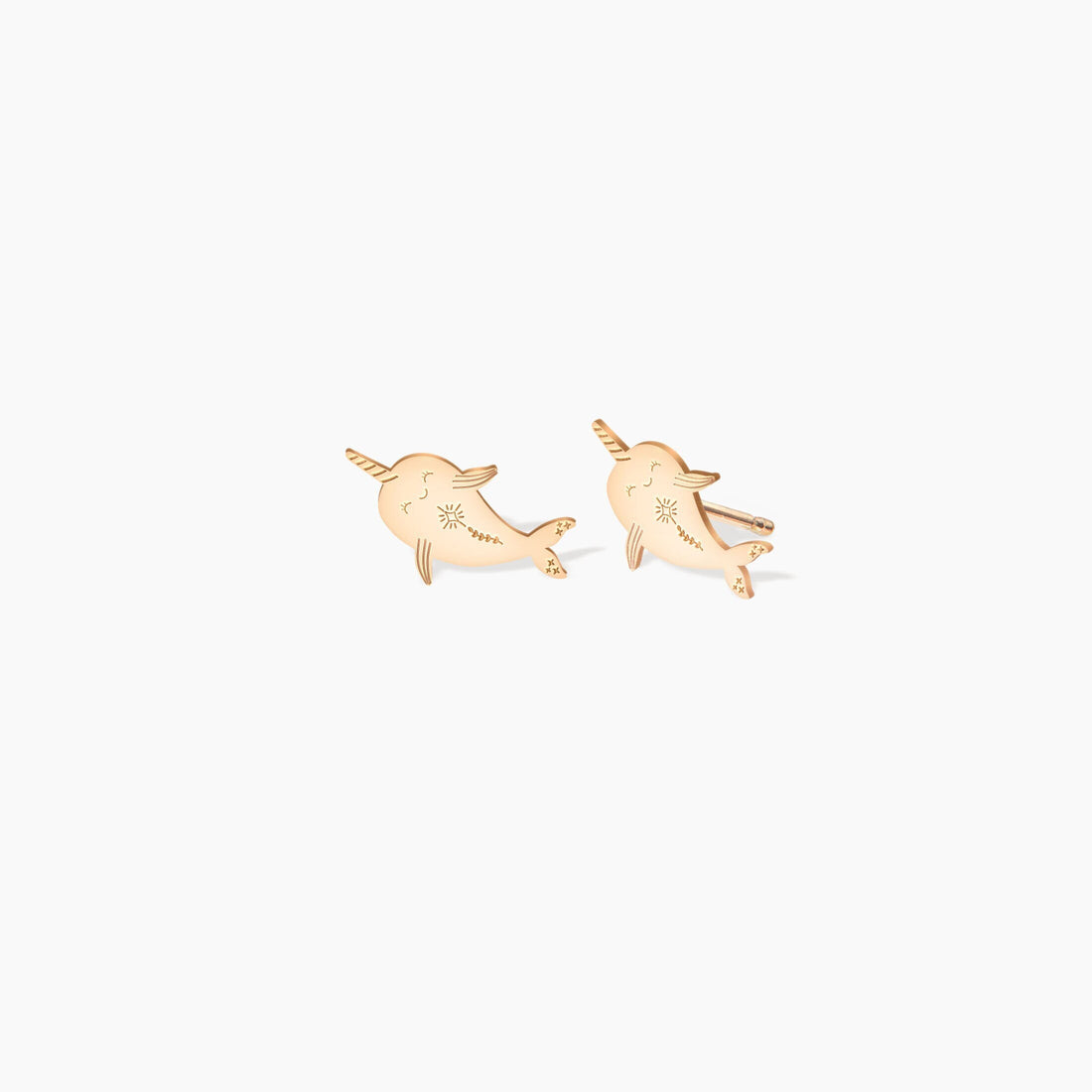 Swimming Narwhal Earrings