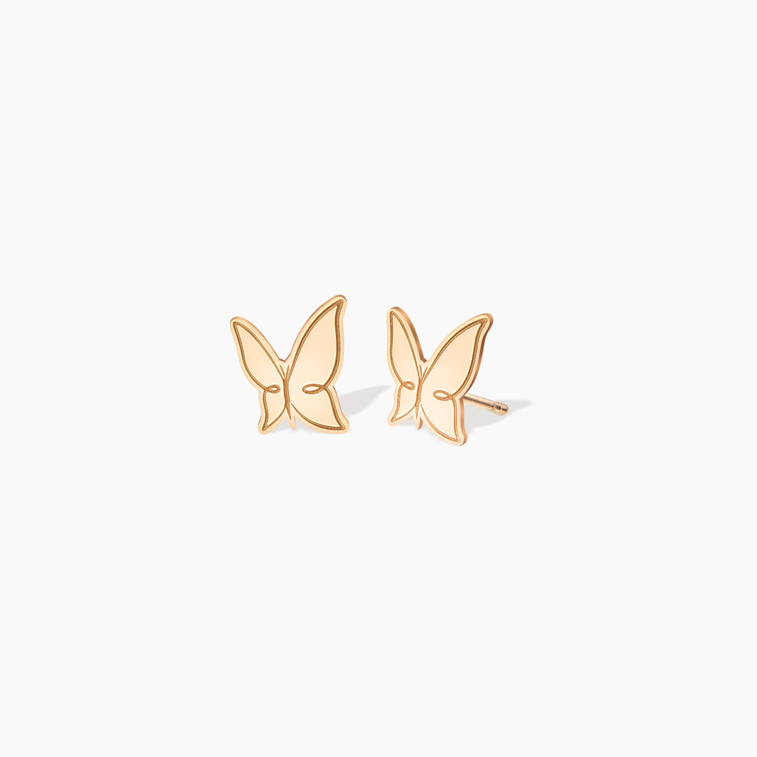 Butterfly Charm Stud Earrings
