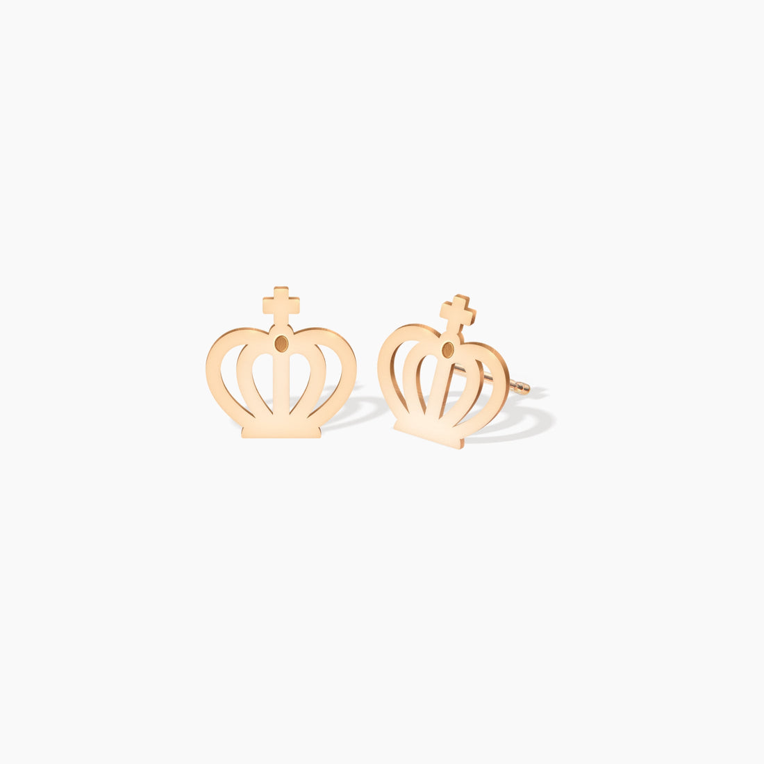 Crown Charm Stud Earrings