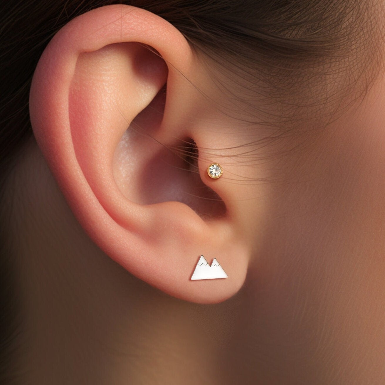 Mountain Stud Earrings