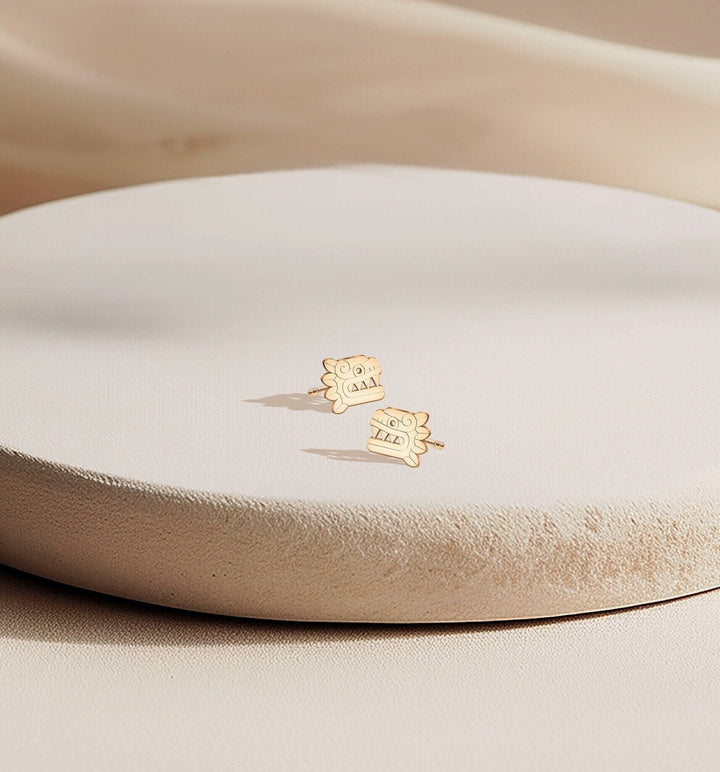 Gold Dragon Earrings