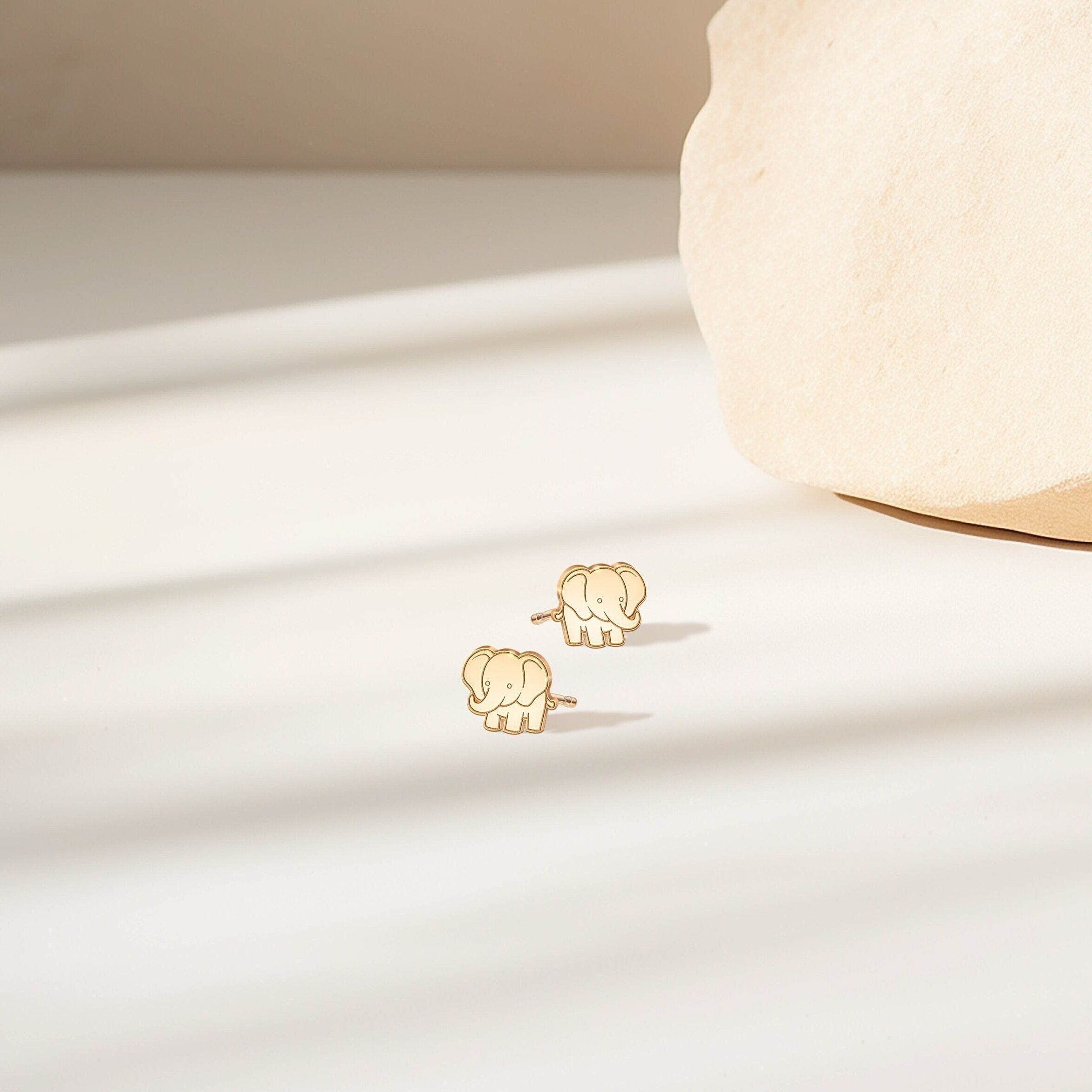 Elephant Stud Earrings