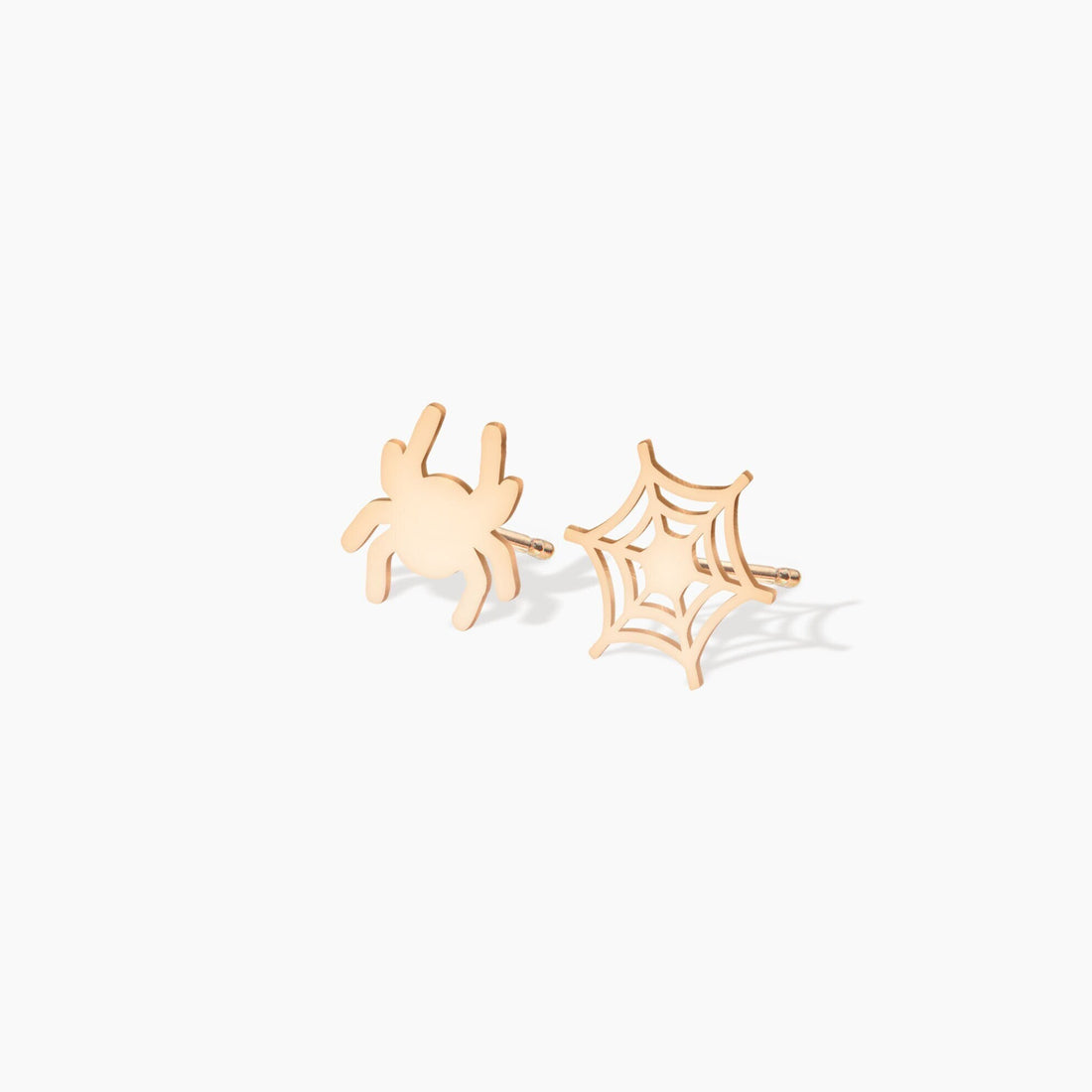 Spider Web Charm Stud Earrings