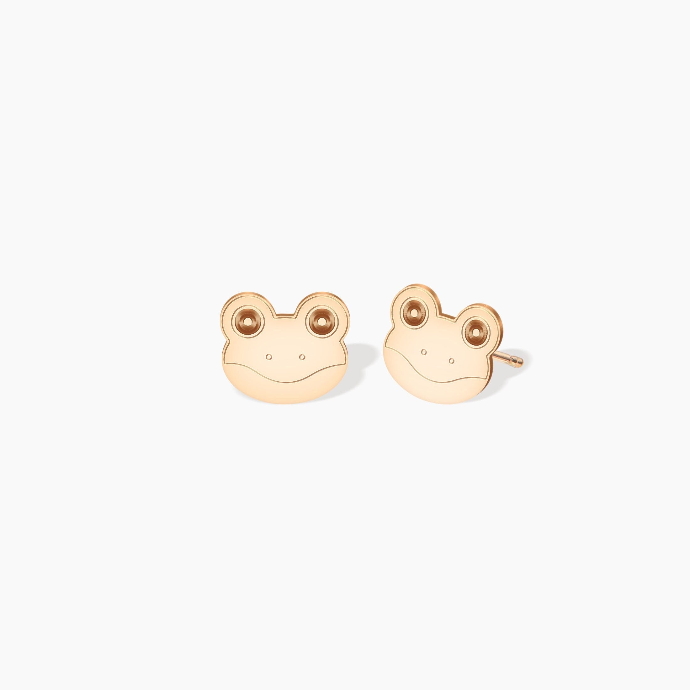 Frog Face Stud Earrings