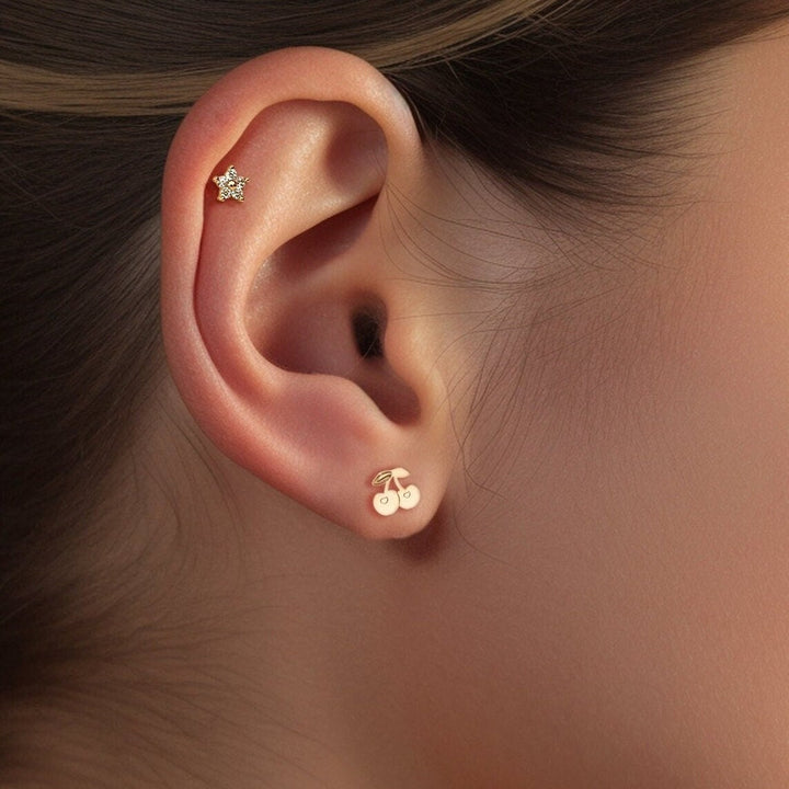Cherry Earring Gold