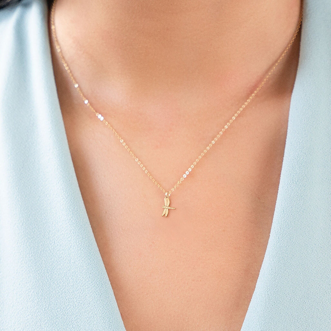 Dragonfly Soaring Pendant Necklace