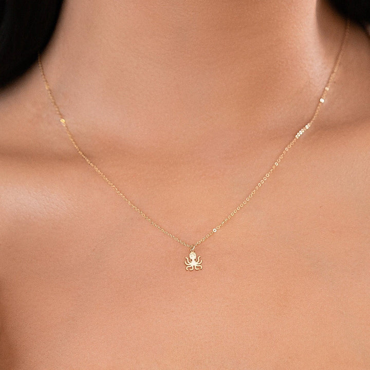 Dainty Octopus Necklace