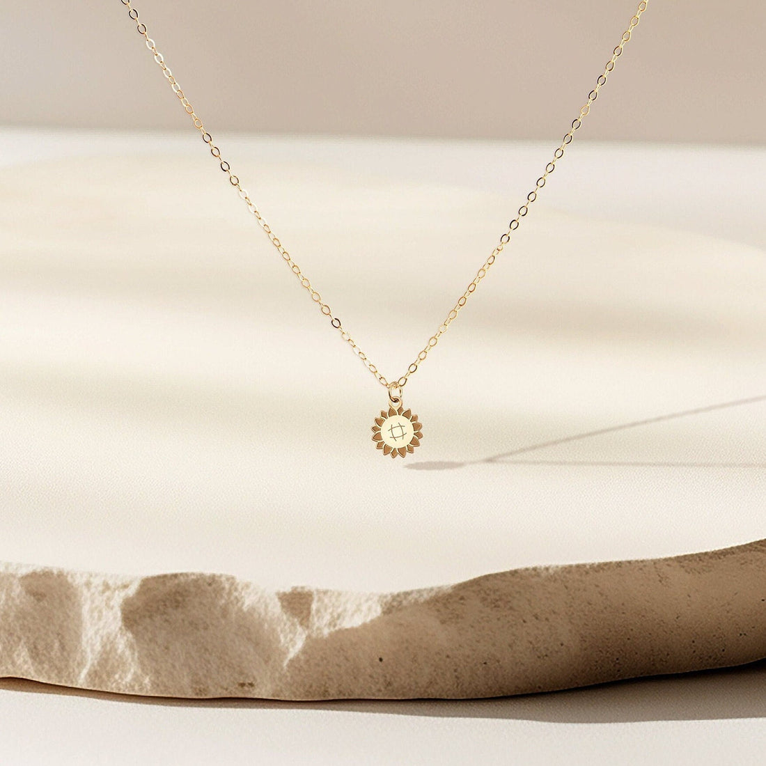 Sunflower Charm Necklace