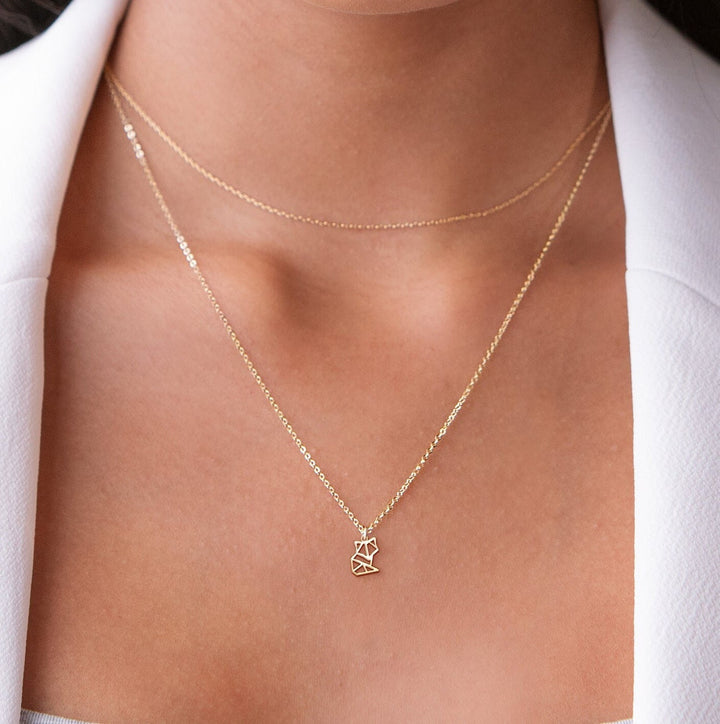 Dainty Cut out Fox Necklace