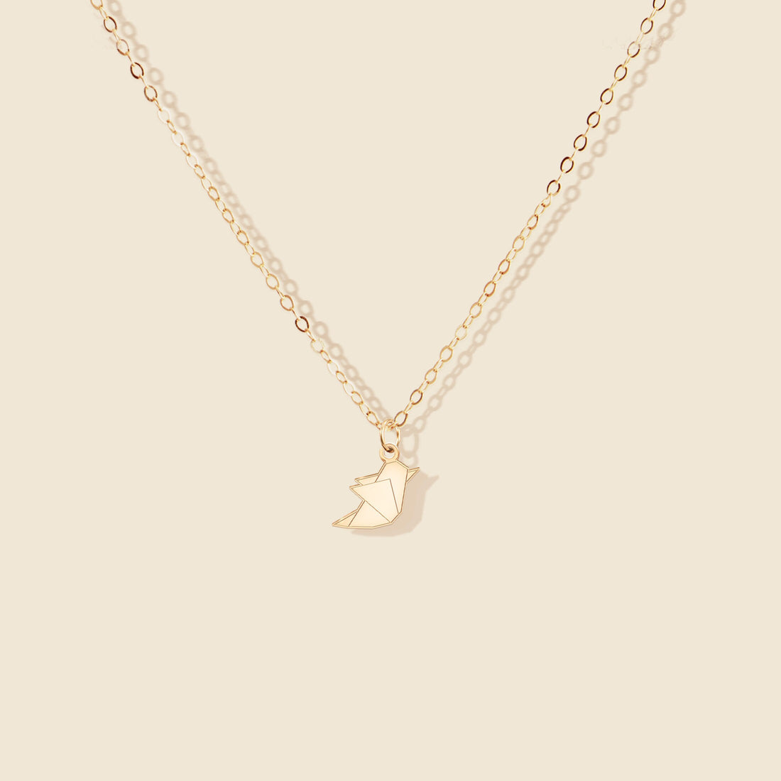 Origami Bird Pendant Necklace