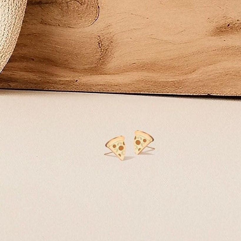 Pizza Earring Gold