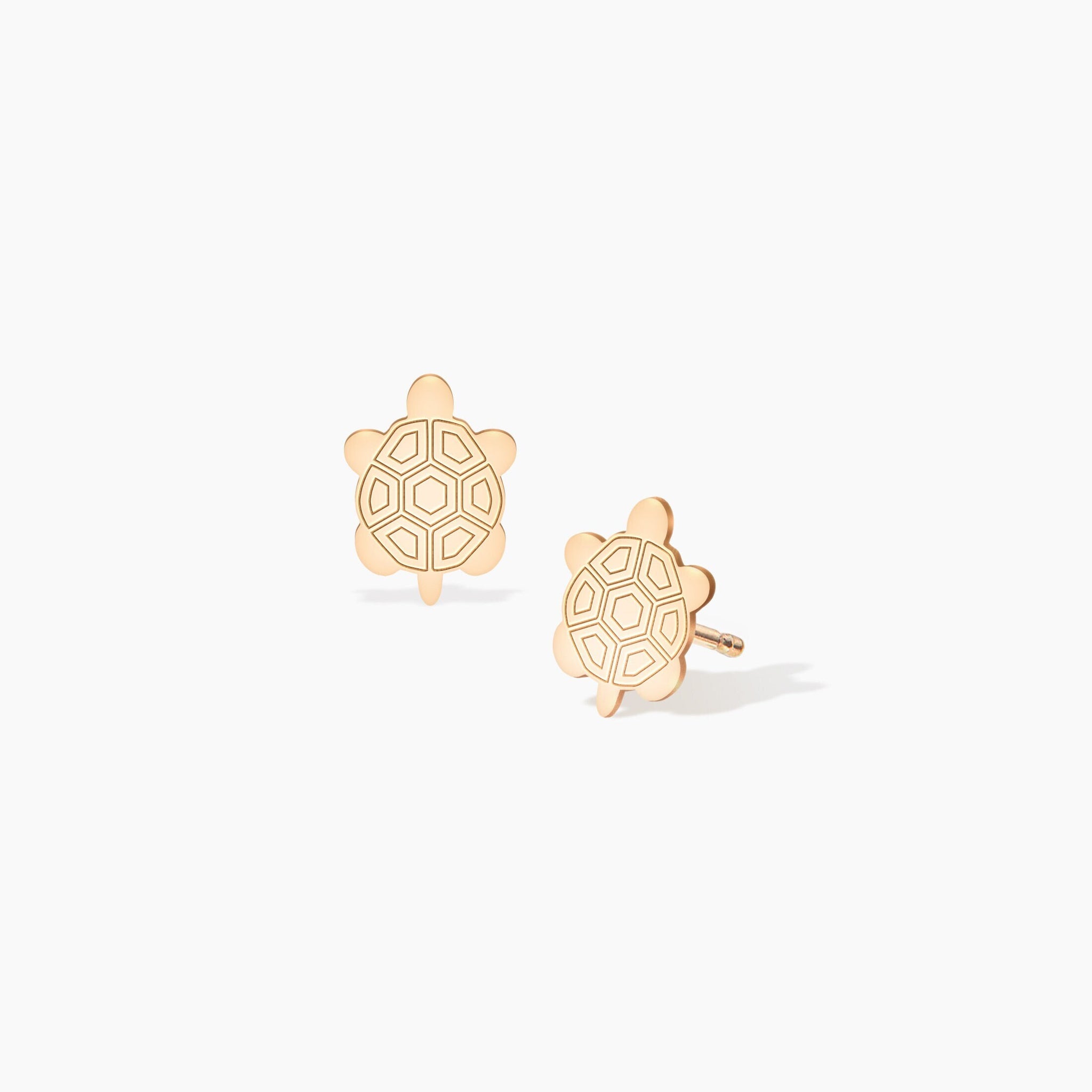 Turtle Charm Stud Earrings