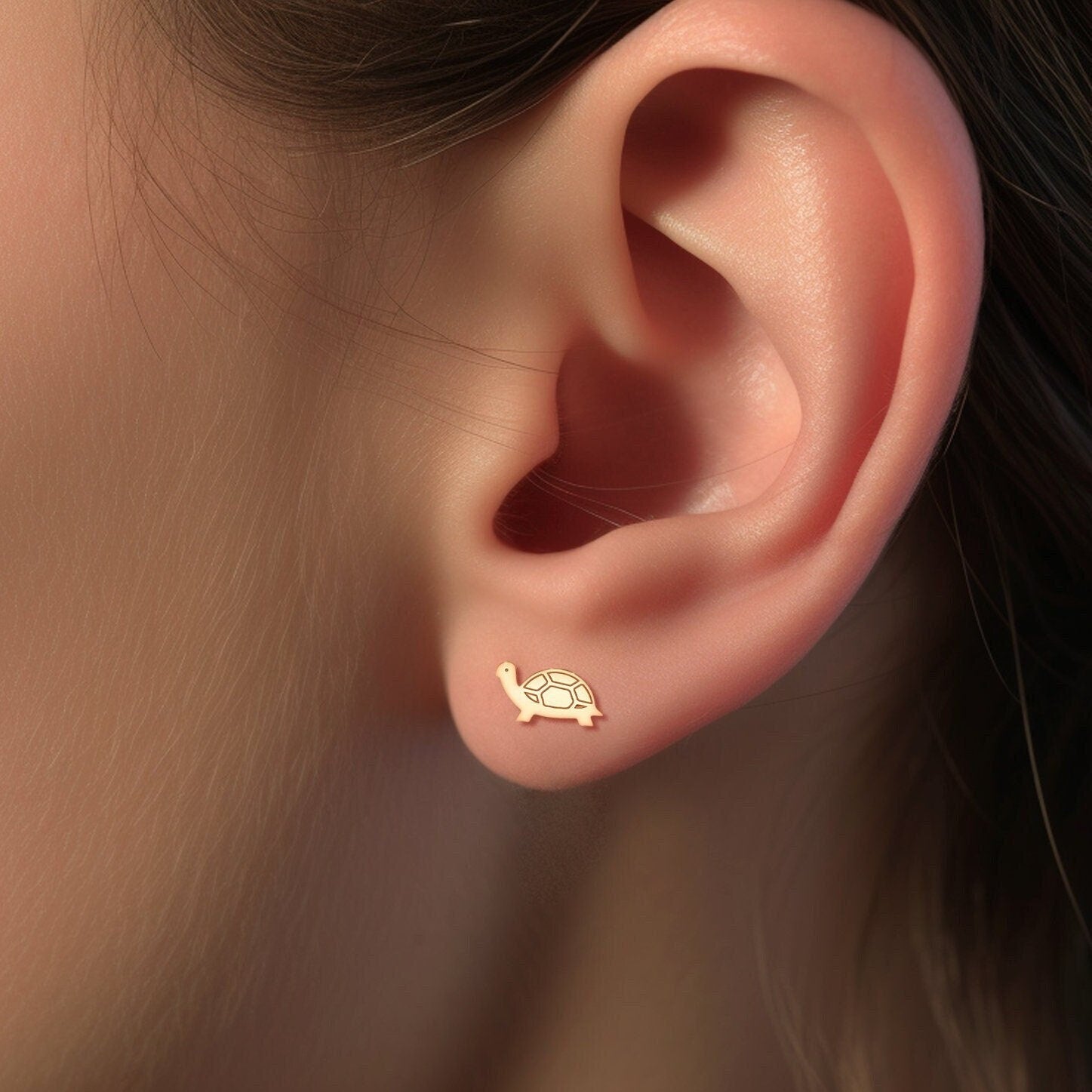 Tiny Tortoise Earrings