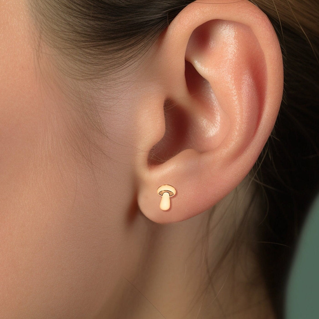 Button Mushroom Earrings