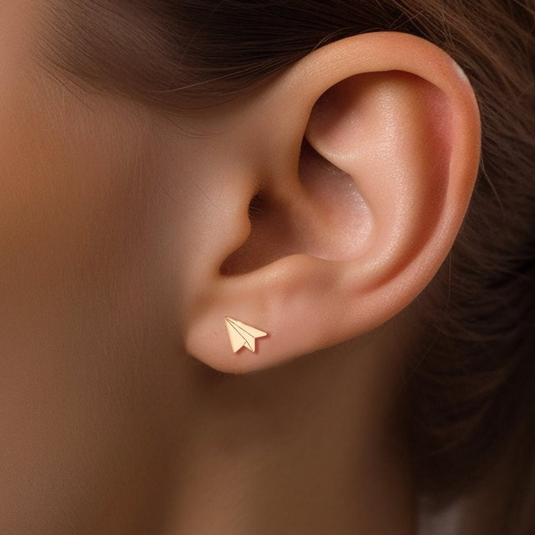 Paper Airplane Jewelry Stud Earring Charm Stud Earrings