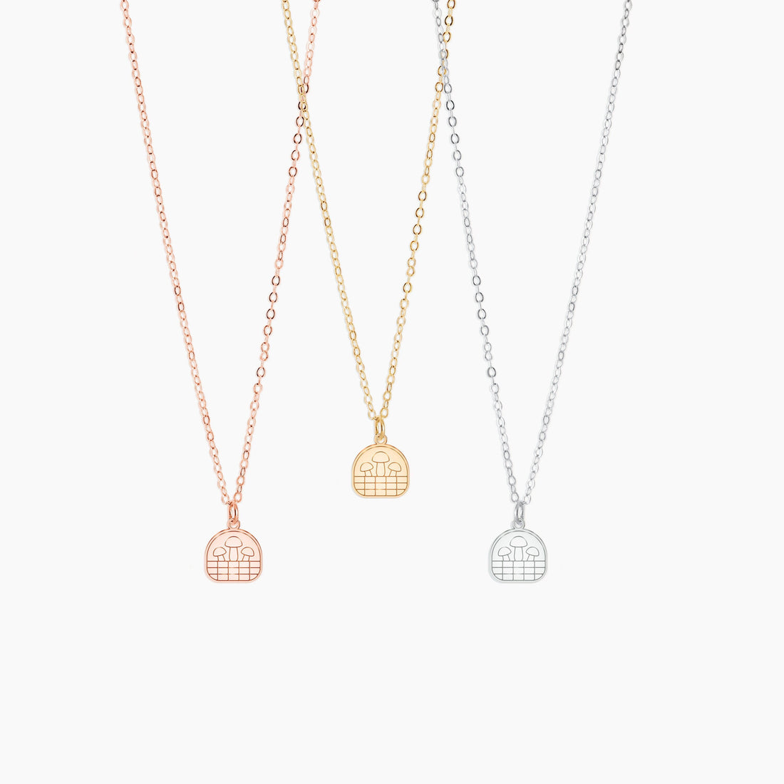 Mushroom Basket Necklace