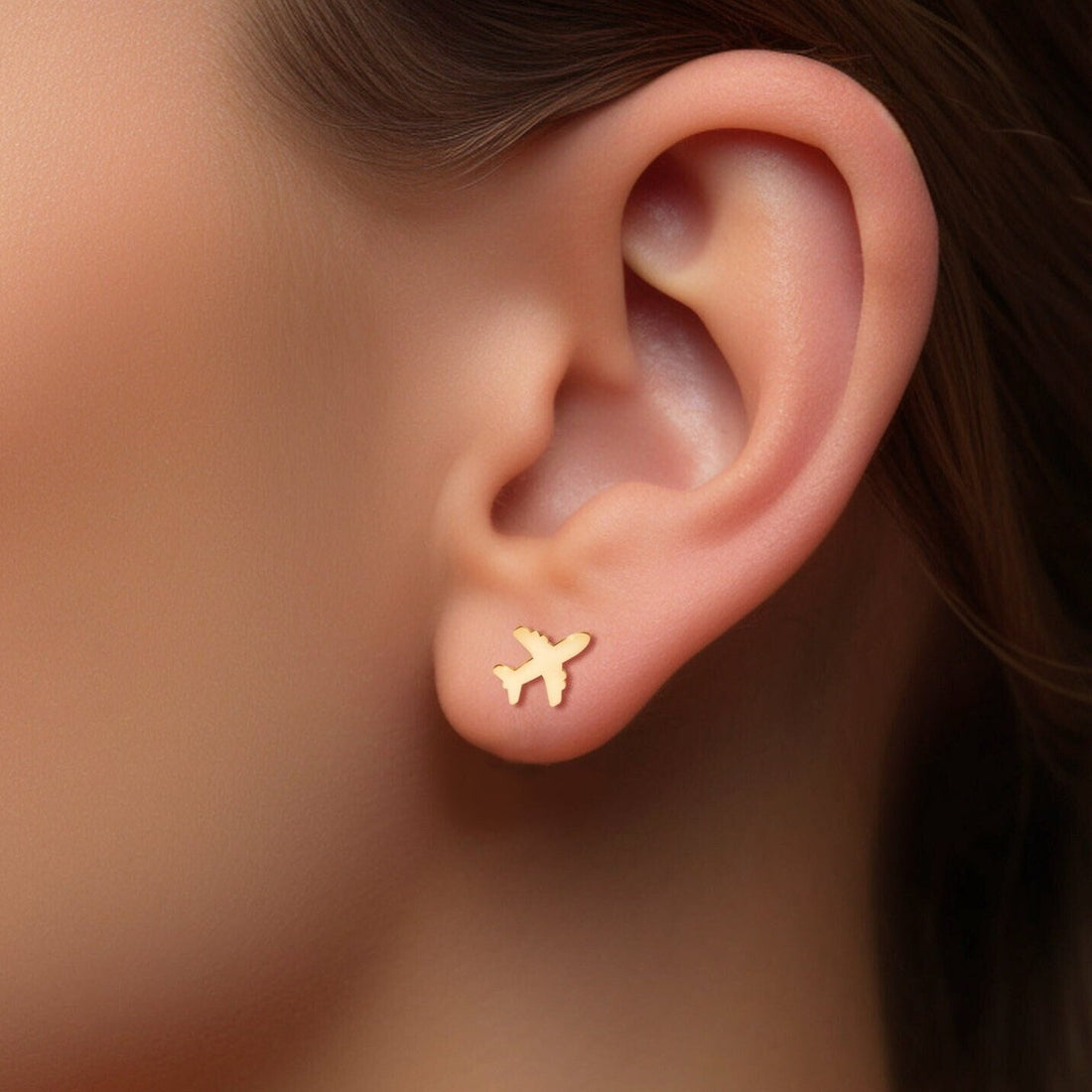 Airplane Stud Earrings
