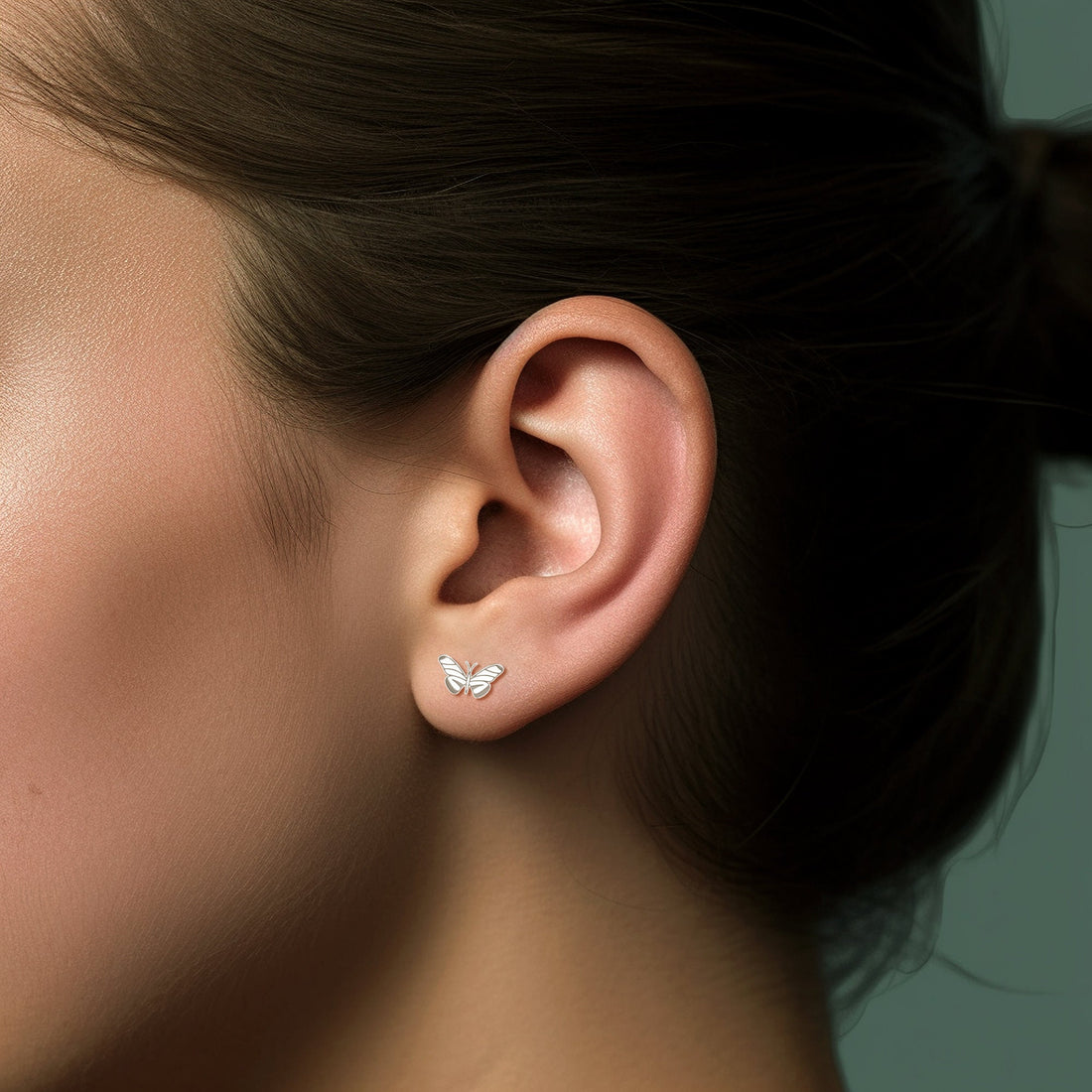 Butterfly Moth Stud Earrings