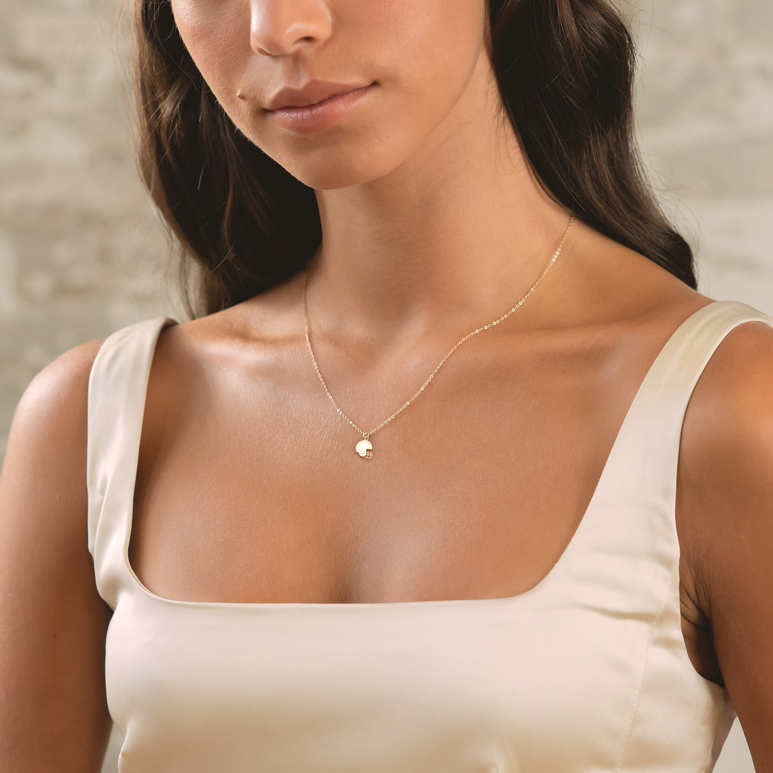 Football Helmet Pendant Necklace