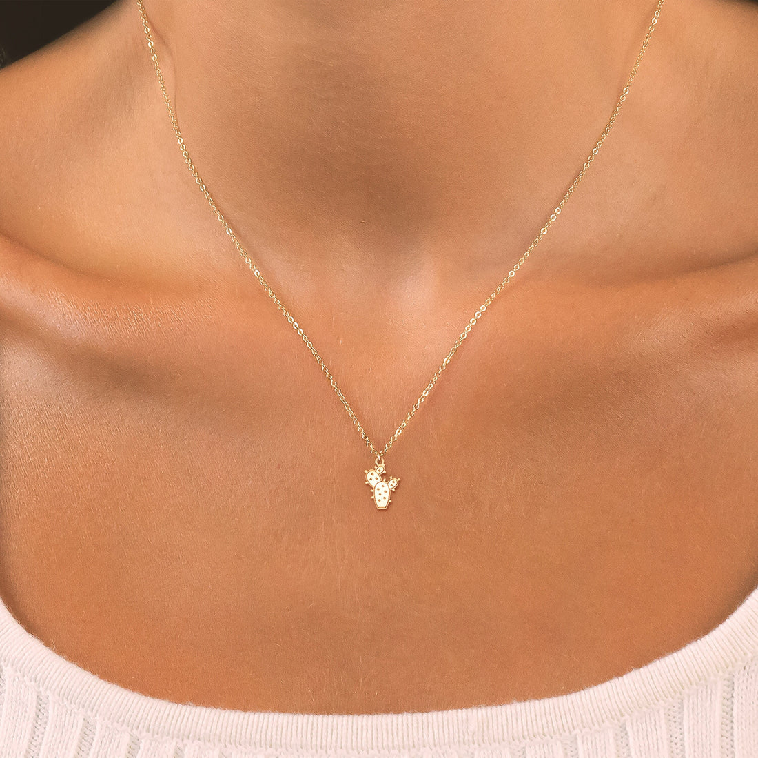 Cactus Pendant Necklace