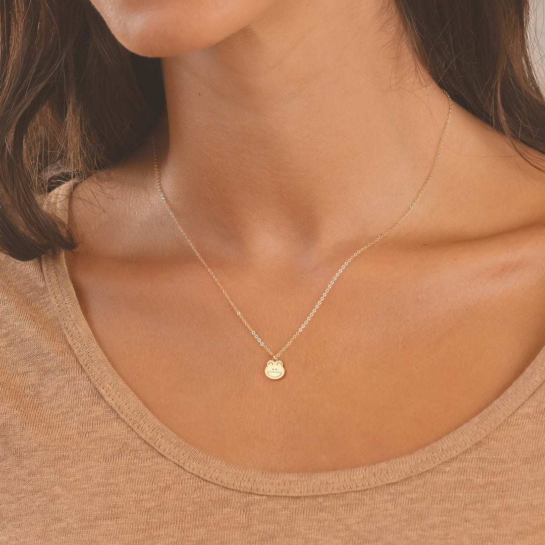 Frog Laughing Pendant Necklace