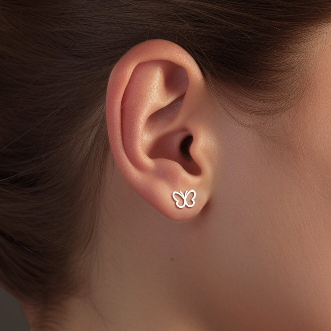 Butterfly Cutout Earrings Gold