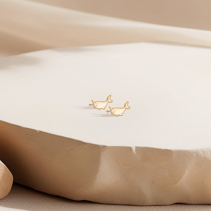 Tiny Narwhal Earrings