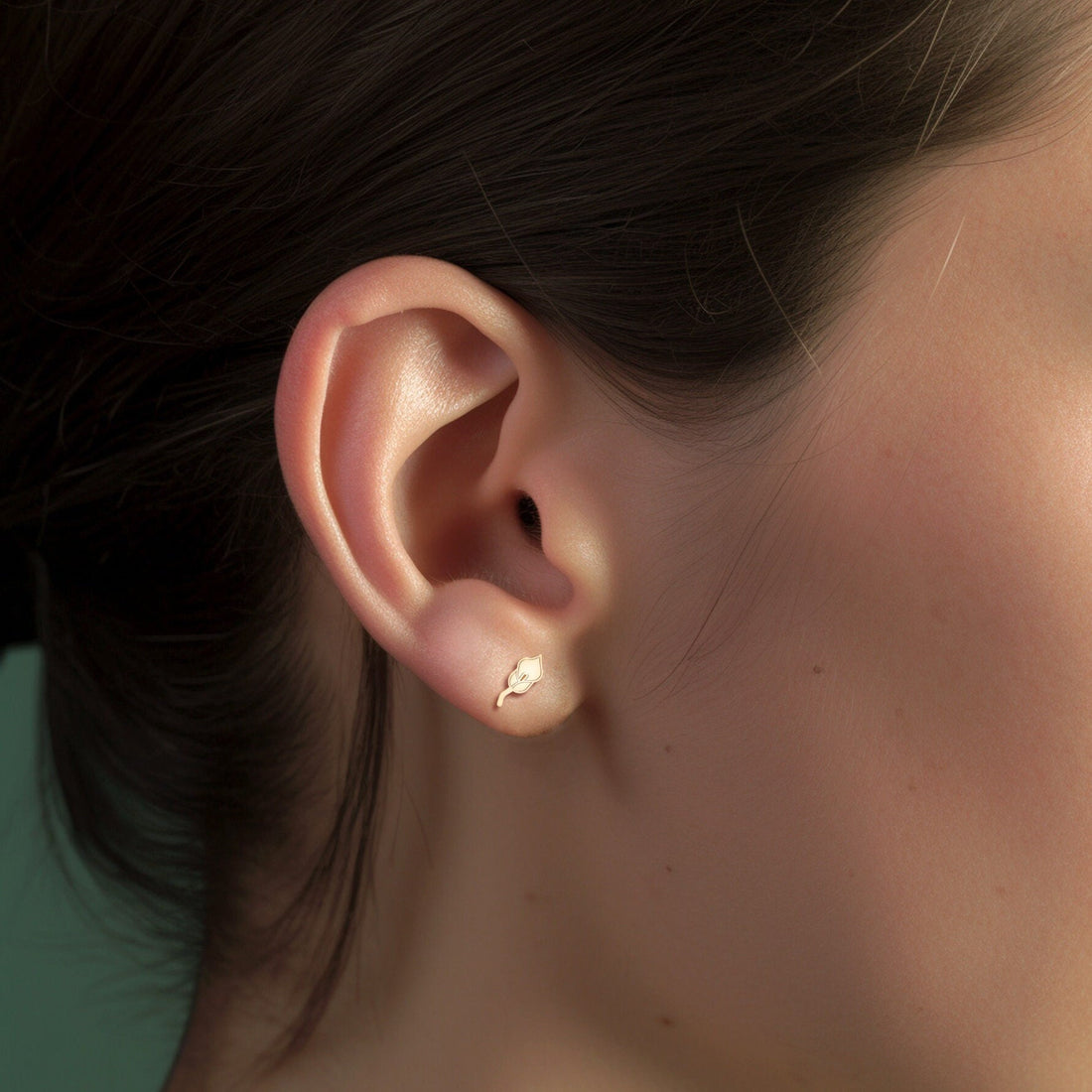 Orchid Flower Earrings Dainty
