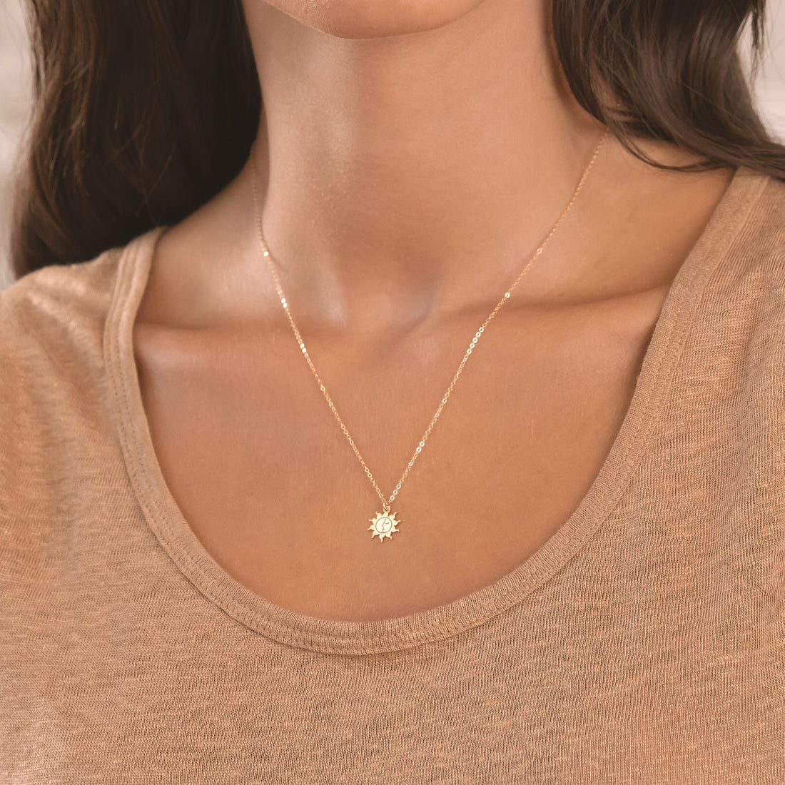 Celestial Sun Pendant Necklace