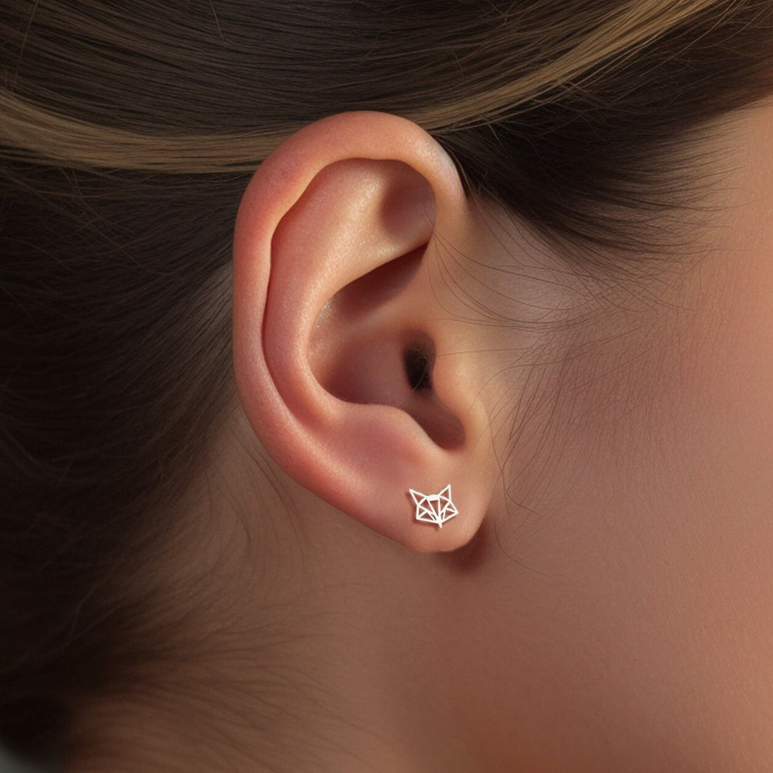 Fox Head Earrings