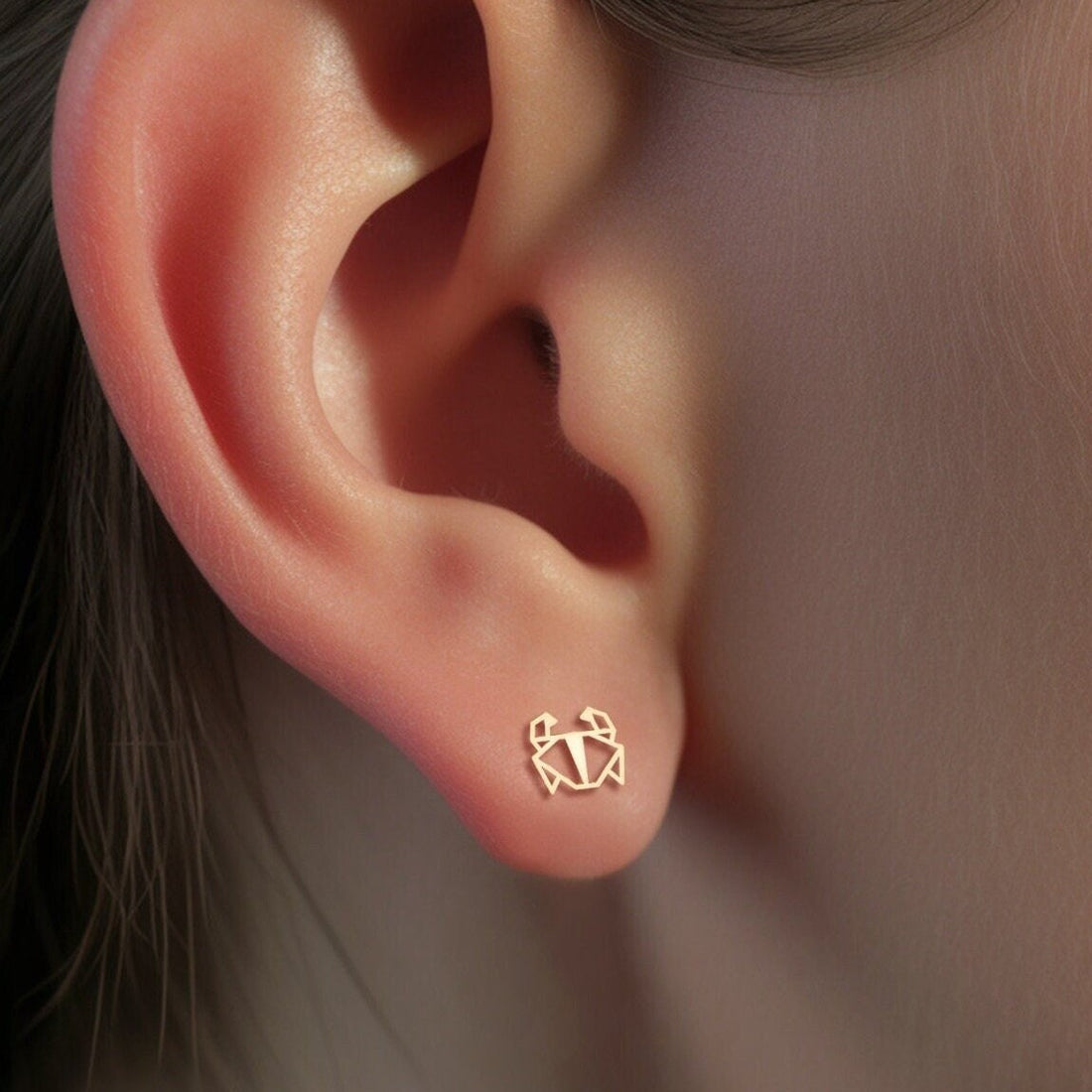 Crab Cutout Stud Earrings
